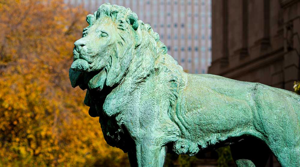 Art Institute lions are a Chicago landmark many students will experience during their on campus experience