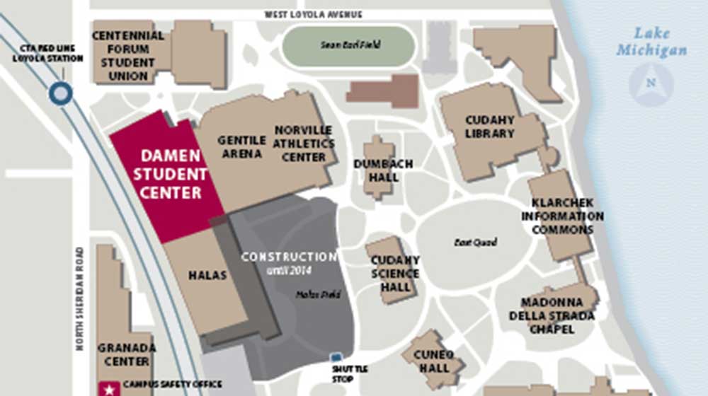 Map of Loyola University Chicago Lake Shore Campus Map of Loyola University Chicago Lake Shore Campus
