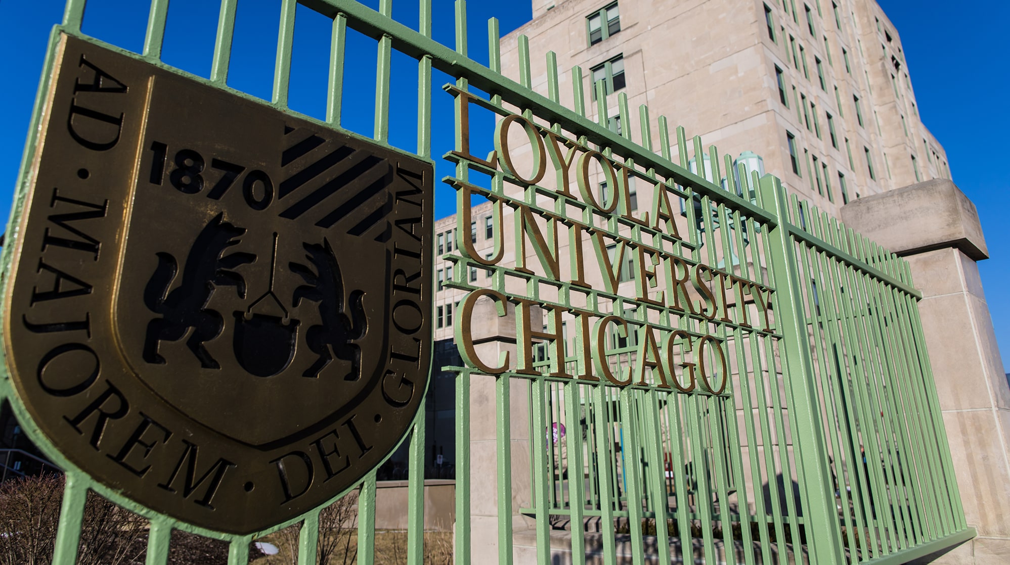Loyola University Chicago sign.