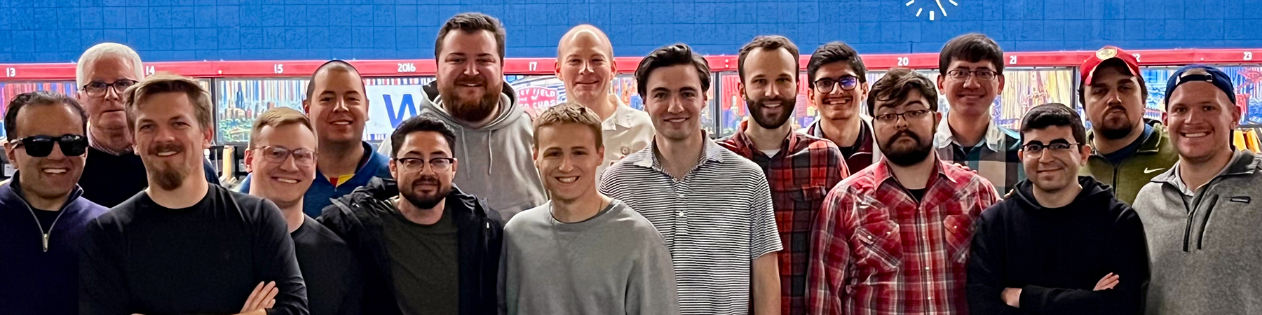 Jesuit First Studies group spending an evening bowling.