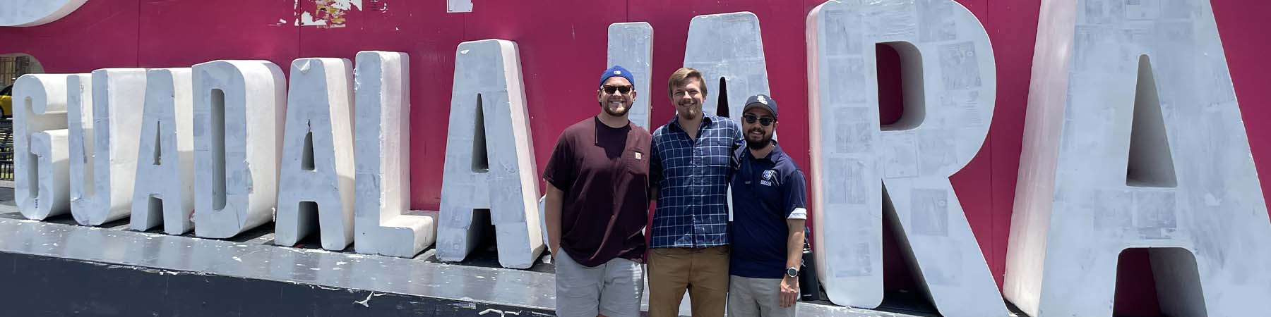 Three members of the Jesuit First Studies group spending summer studying Spanish in Guadalajara