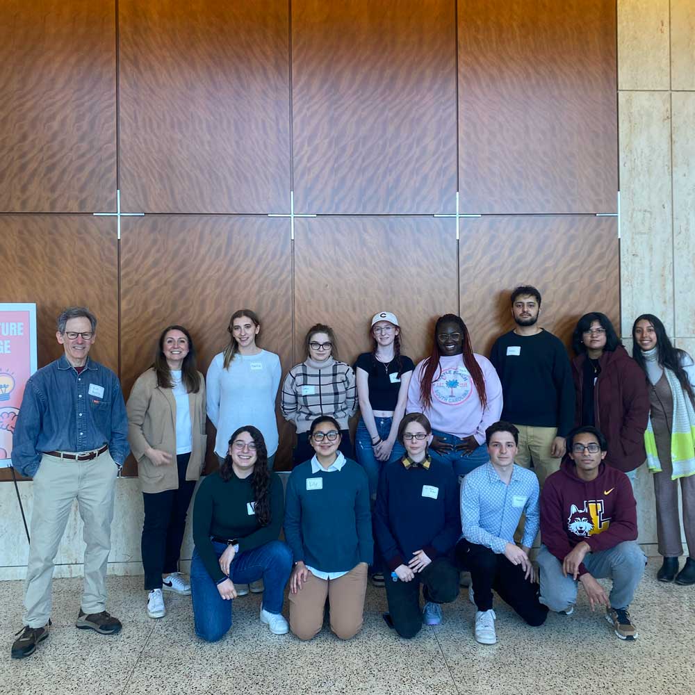 NeuroVenture students and faculty advisors posing for a photo