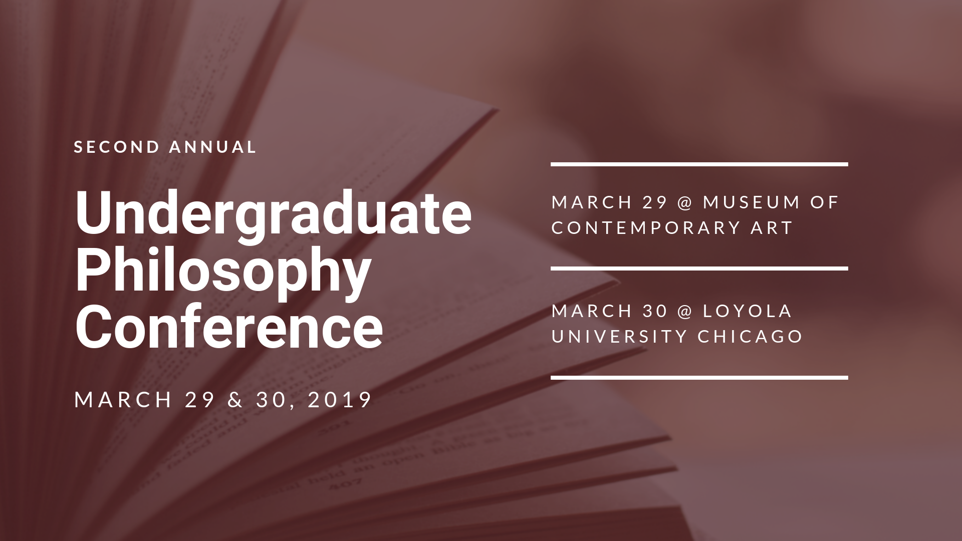 Philosophy colloquium with Loyola University Chicago professor, March 3